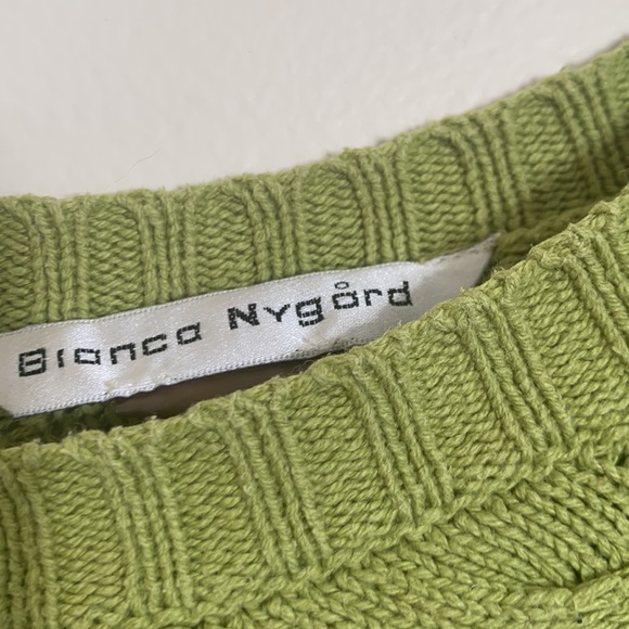 Olive green a-symmetrical long sleeve tunic sweater - Picture 4 of 4